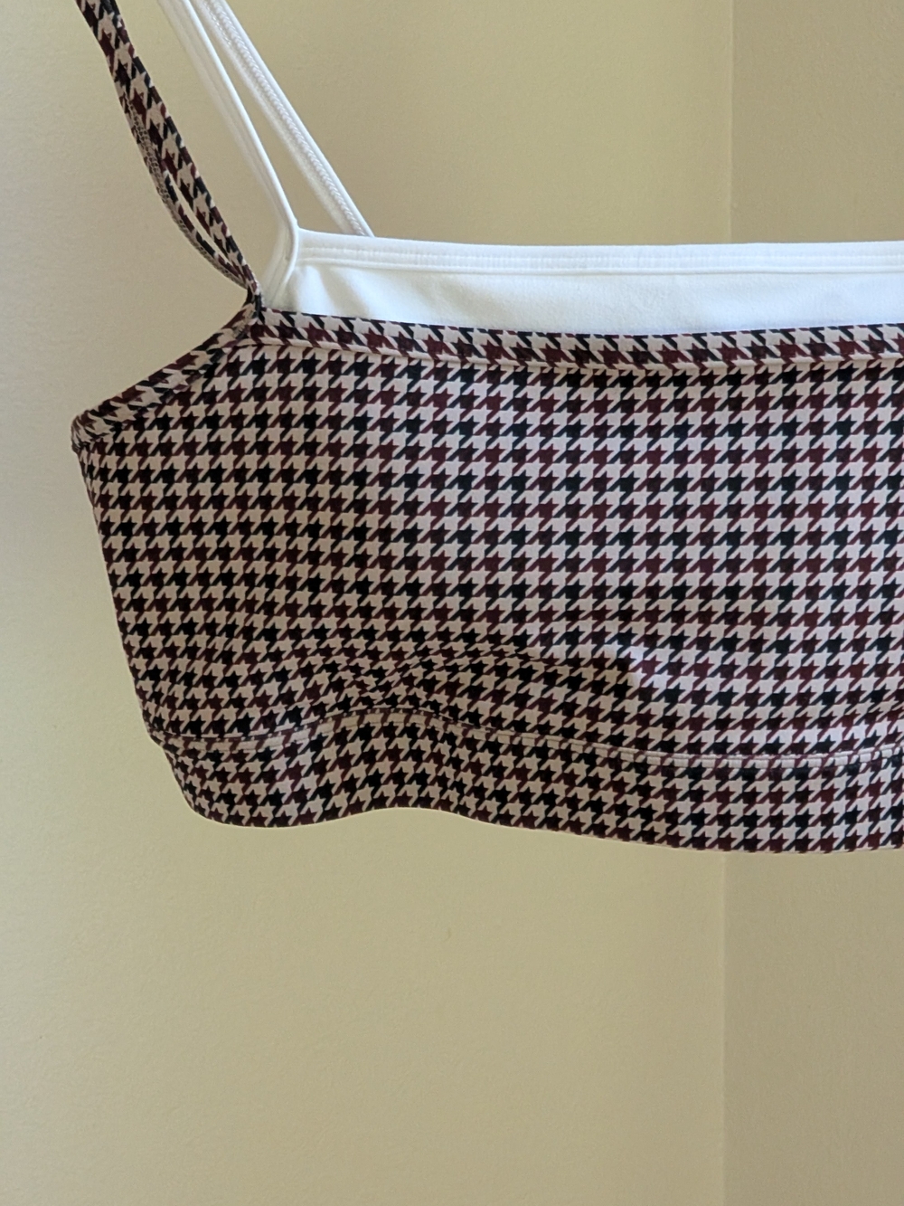 Abercrombie & Fitch YPB Double Layer Houndstooth Sports Bra In Brown - M - Picture 7 of 10